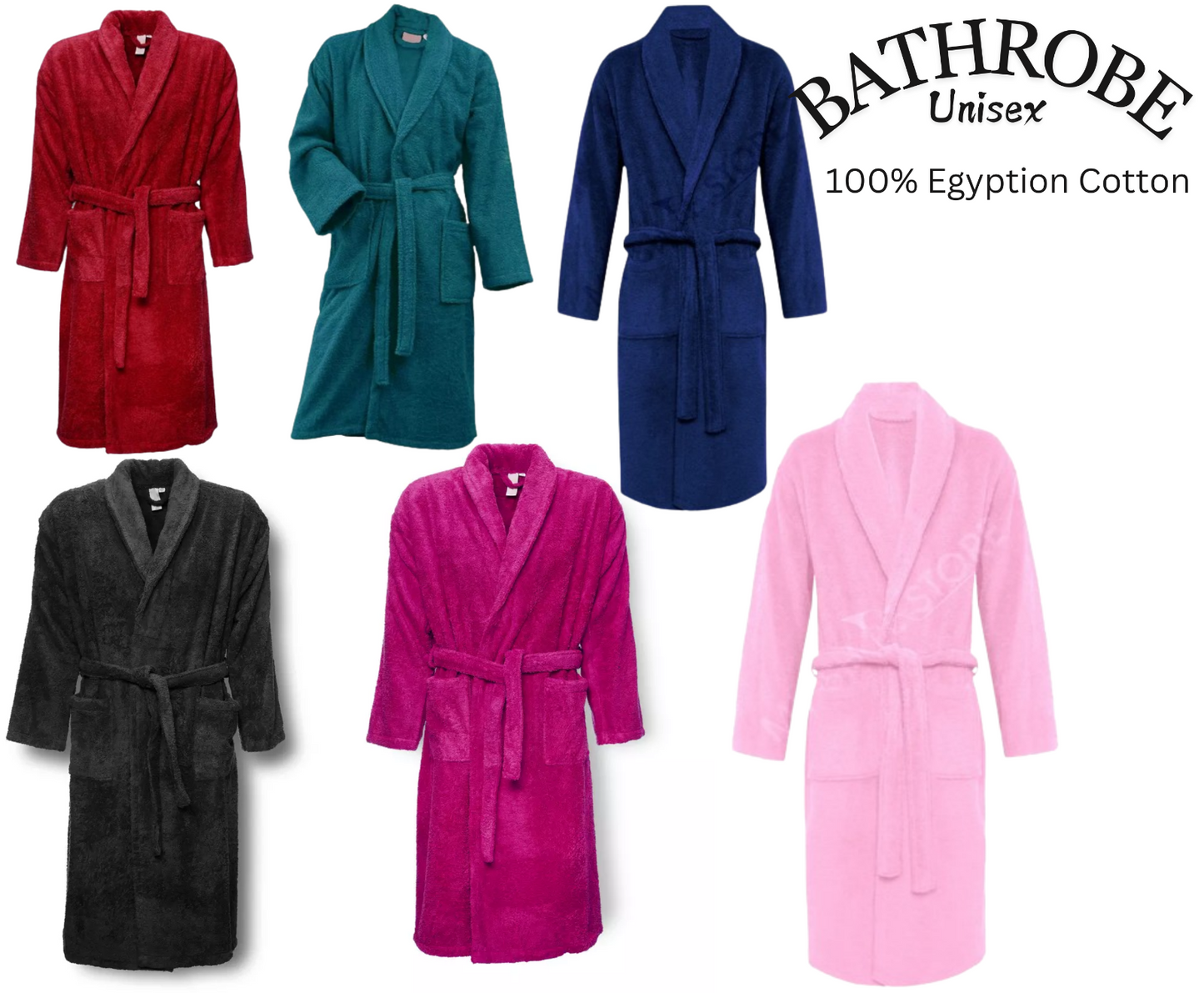 TERRY TOWEL BATH ROBE UNISEX LUXURY SOFT EGYPTIAN COTTON TOWELLING DRESSING GOWN
