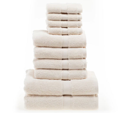 10pcs Bale Set Face Hand Bath Towels 100% Egyptian Cotton Bathroom Towel Sets