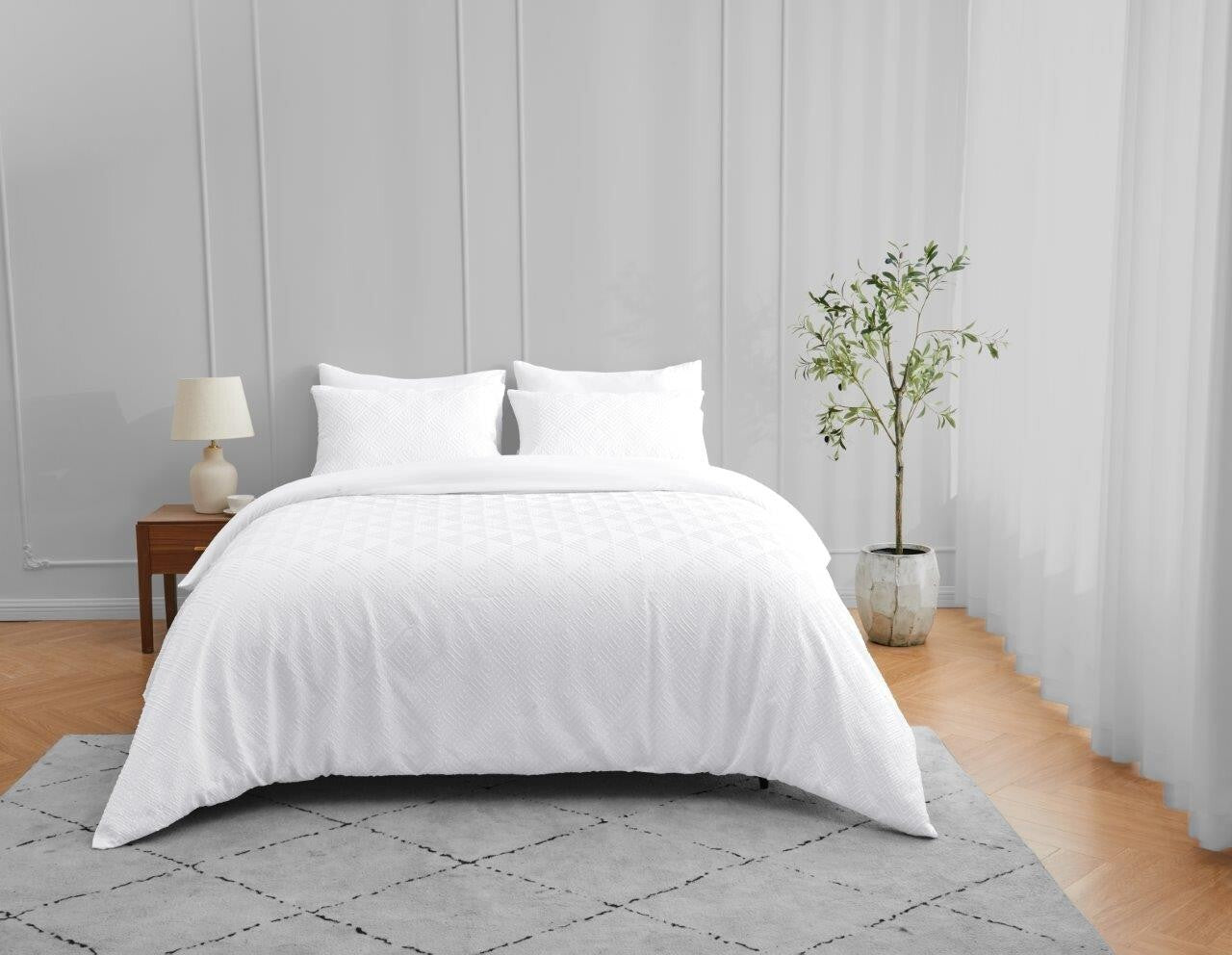 Luxury Geometric Bedding Duvet Quilt Cover Bedding Set Single Double King Size