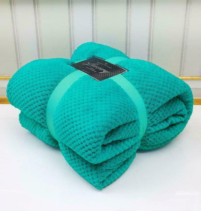 Luxury Popcorn Throws Single Double King Cuddly Cosy Warm Blanket For Sofa Bed
