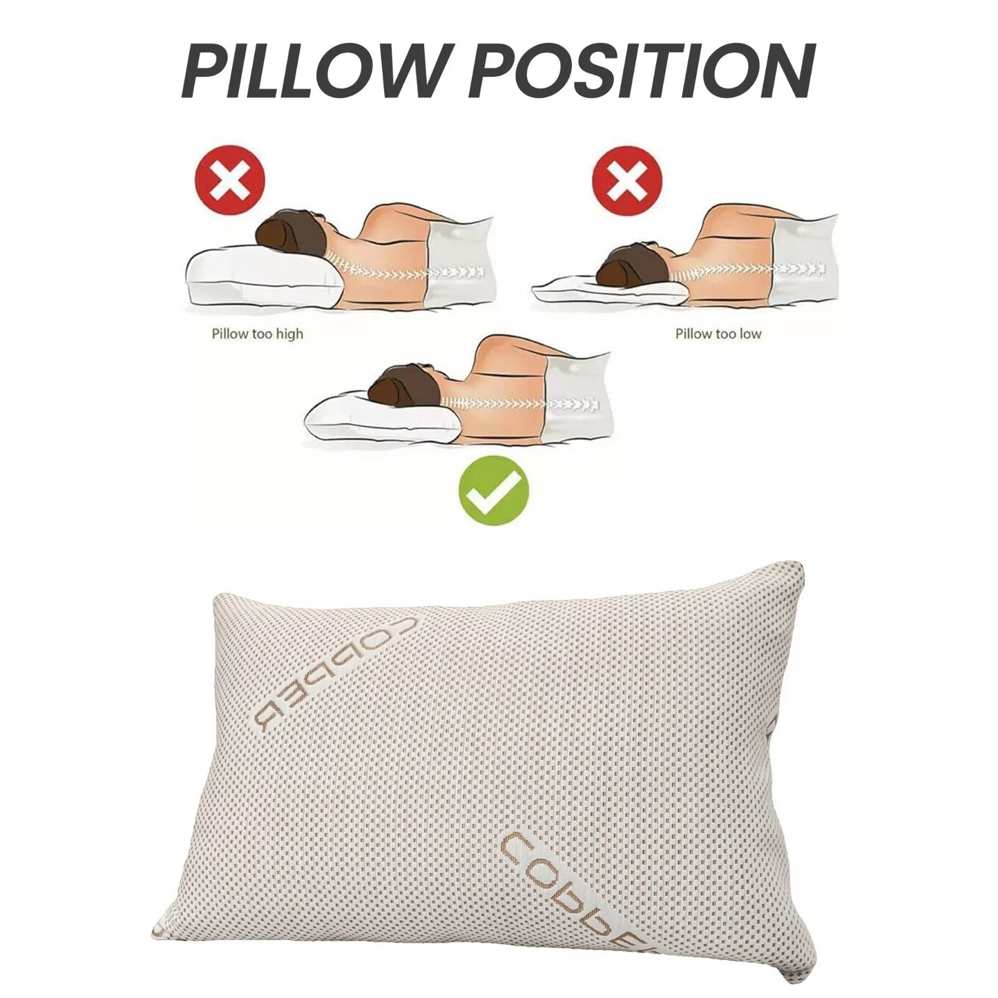 Hotel Quality One Pillow Lavender Scented, Copper Infused Memory Foam, Ice Cool