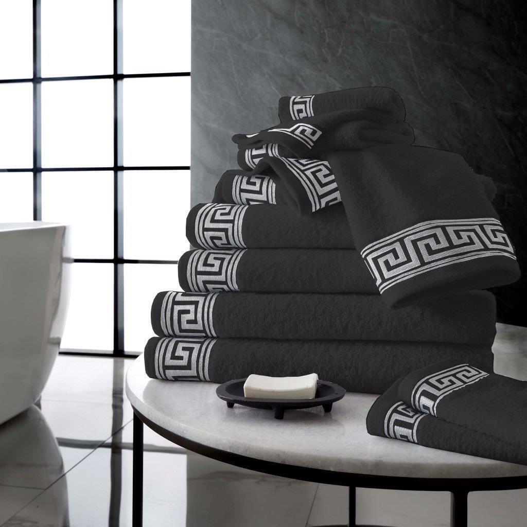 Greek Key Style 100% Egyptian Cotton Towels Sets Bath Sheets Jumbo Sheets Hotel