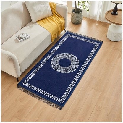 Greek Long Hallway Runner Rug Non Slip Bedroom Carpet Washable Kitchen Floor Mat