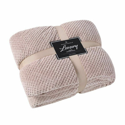 Luxury Popcorn Throws Single Double King Cuddly Cosy Warm Blanket For Sofa Bed