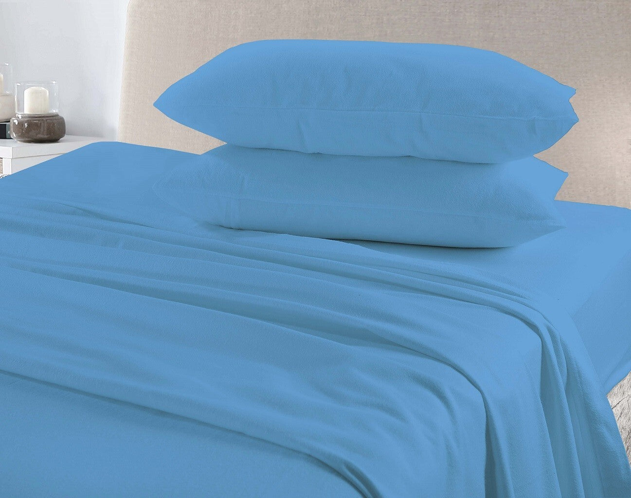 Flannelette 100% Brushed Cotton  Duvet Quilt Cover Bed Set Double King Single