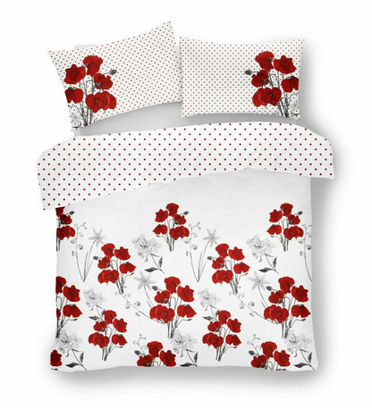 Floral Poppy Bedding Duvet Cover Quilt Set Pillow Cover Single Double King Sizes