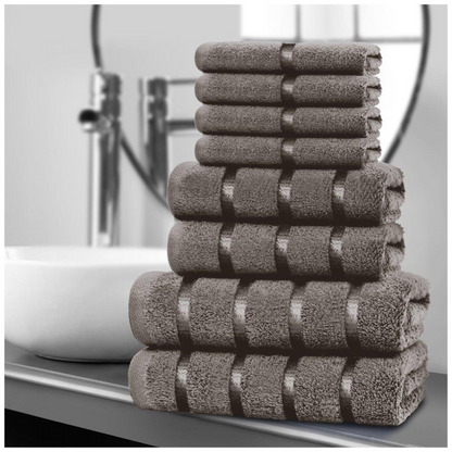 LUXURY 100% EGYPTIAN COTTON TOWEL 8 Piece Bale Set Face Hand Bath Boston Towels