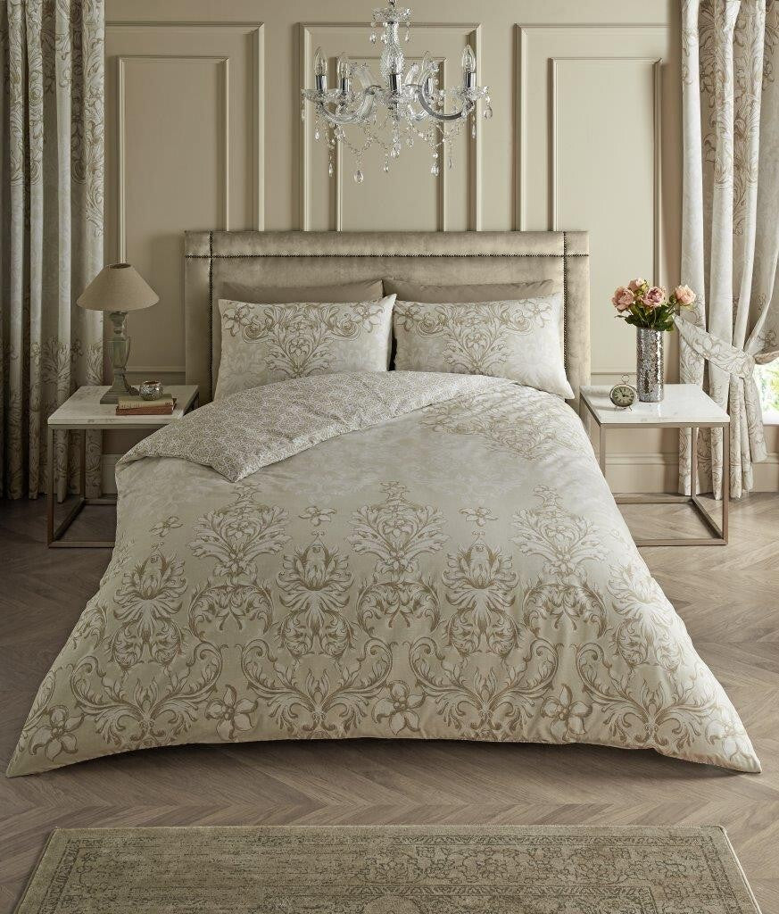 Antoinette Damask Floral Pattern Duvet Quilt Covers Summer Season Bedding Sets
