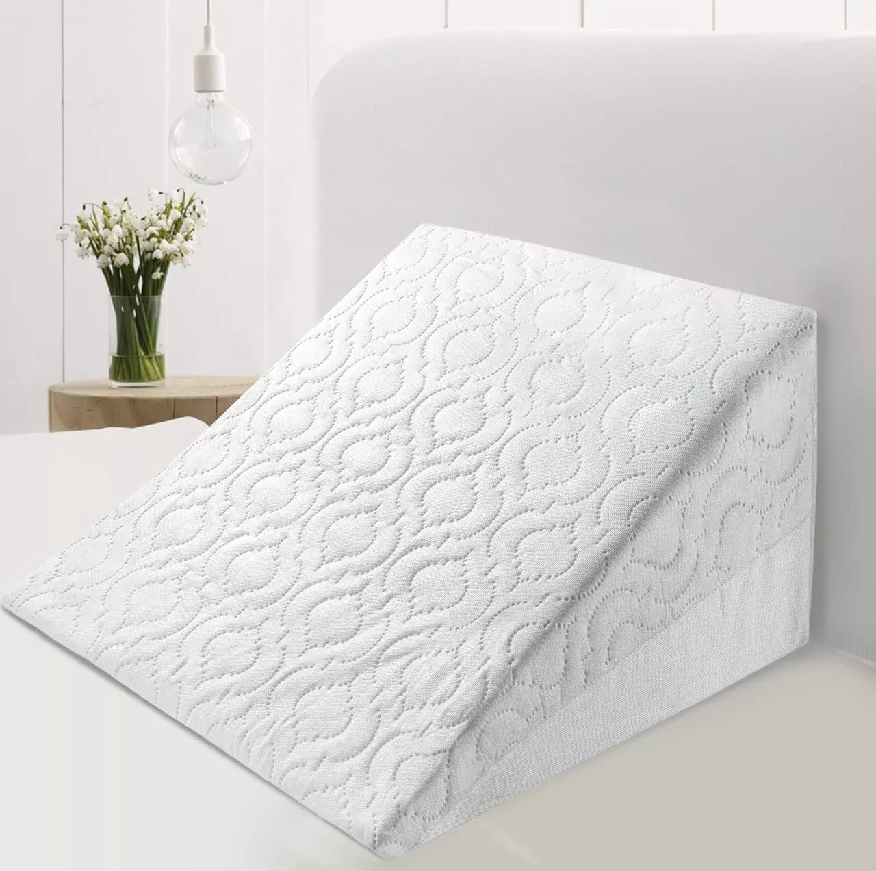 Bed Wedge Pillow Acid Reflux 11 Degree Memory Foam X-Large Bed Big Raised Pillow