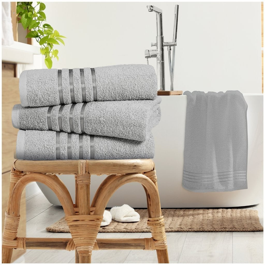 Luxury Hand Towel & Bath Sheet Super Soft 100% Cotton Quickly Dry Estrella Strip