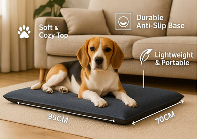 Large Dog Cat Pet Mat Bed 70x95cm Non-Slip Washable Fleece Puppy Travel Pad Soft