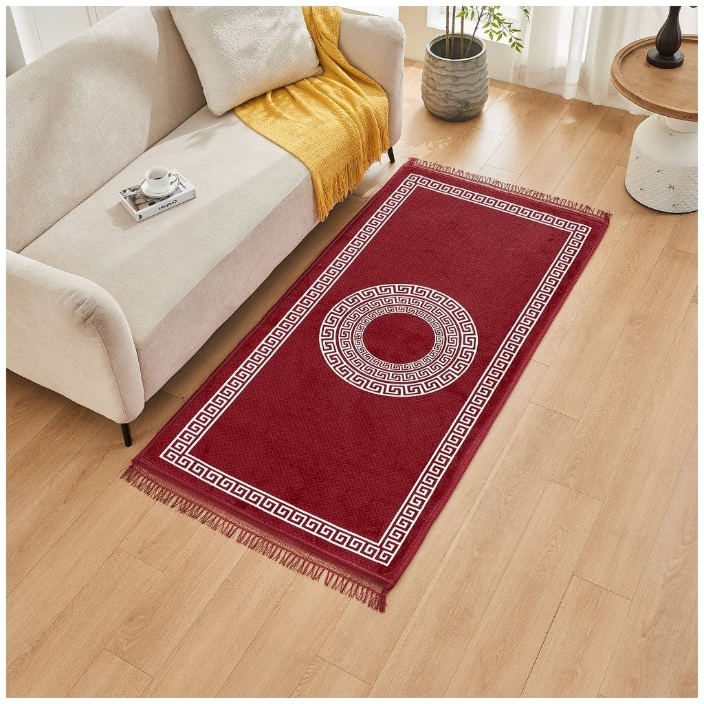 Greek Long Hallway Runner Rug Non Slip Bedroom Carpet Washable Kitchen Floor Mat
