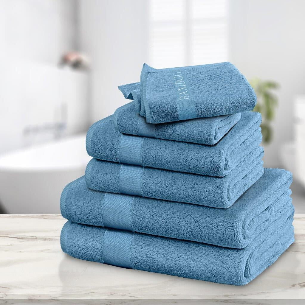 Bamboo Towels 500GSM Pack of 2 Absorbent Quick Dry Bath Sheets Hand Bath Towel