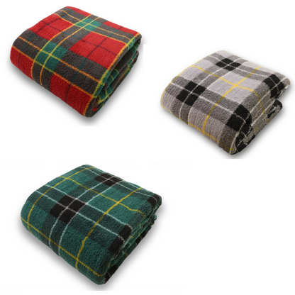 Xmas Tartan Check Teddy Fleece Duvet Cover Set Super Soft Thermal Warm Bedding