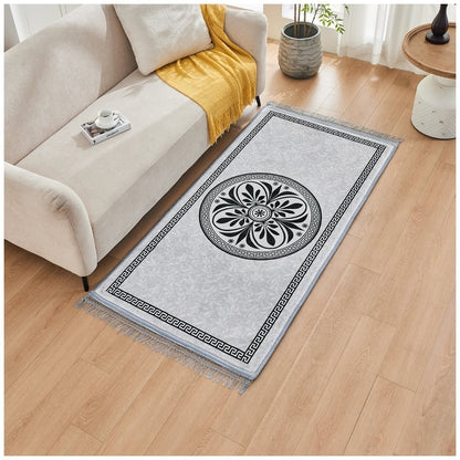 Greek Long Hallway Runner Rug Non Slip Bedroom Carpet Washable Kitchen Floor Mat