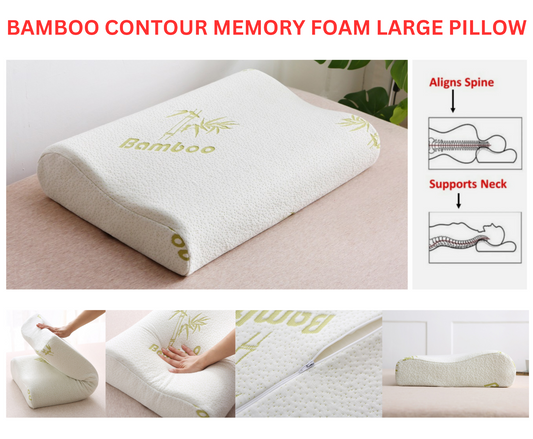 Contour Memory Foam Cervical Support Pillow Neck Pain Relief Sleeping Orthopedic