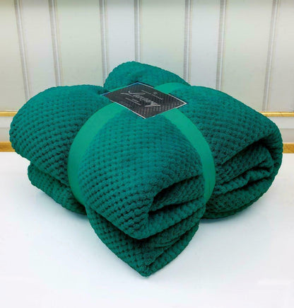 Luxury Popcorn Throws Single Double King Cuddly Cosy Warm Blanket For Sofa Bed