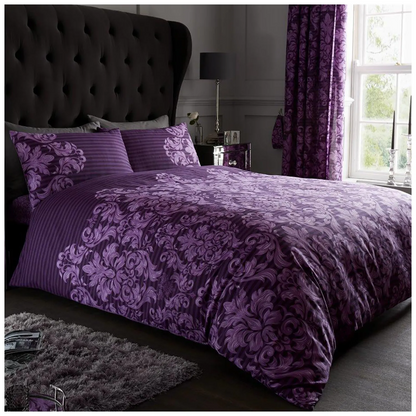 Empire Damask Printed Duvet Set Quilt Cover Set All Year Round Soft Bedding Set