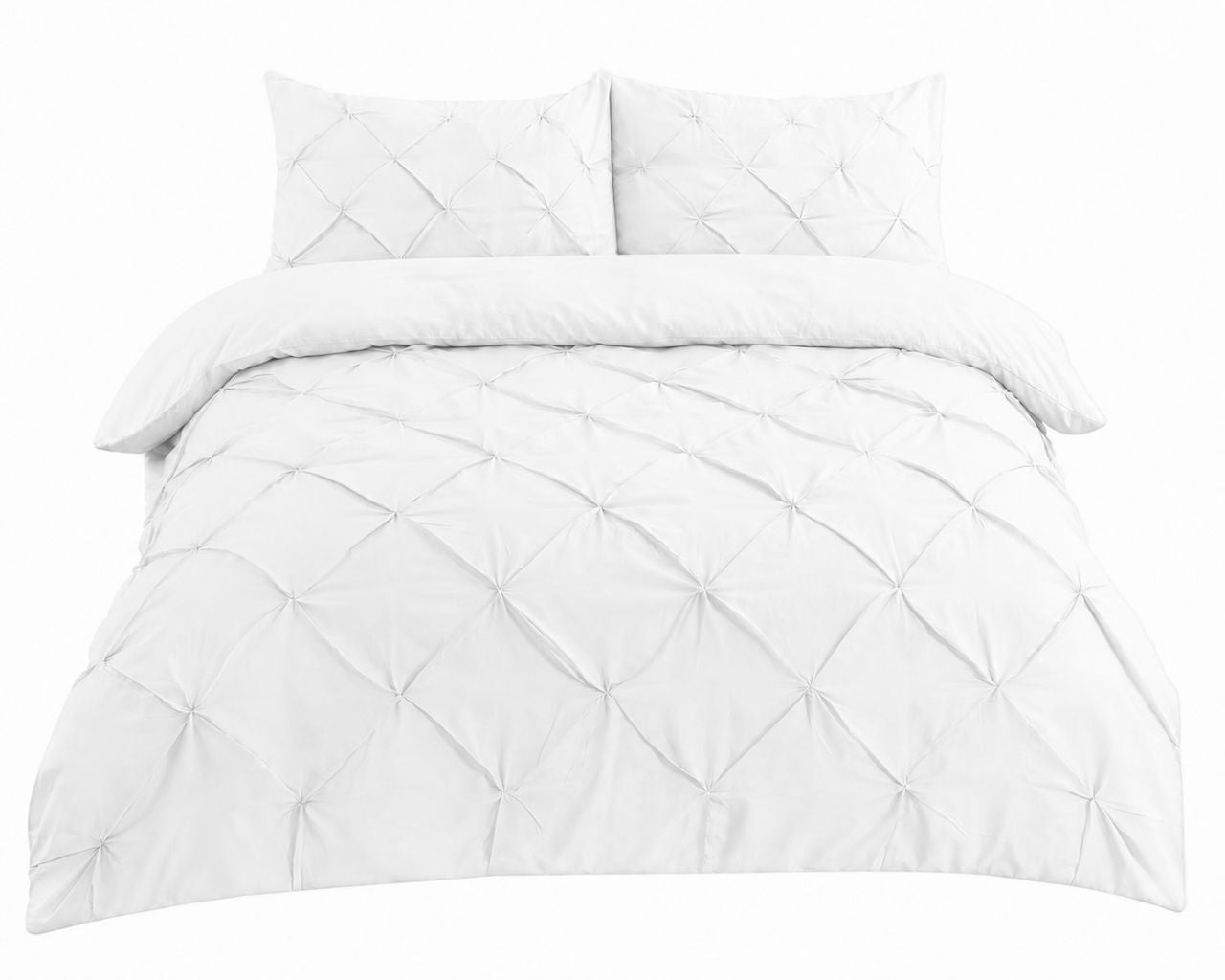 Double size 200 x 200 cm pintuck duvet cover size illustration