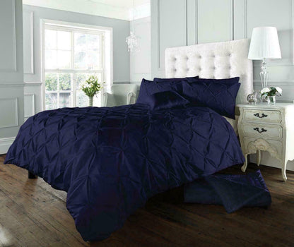 Pintuck Bedding Set Duvet Cover Single Double Super King Size Quilt Quilt Ruched