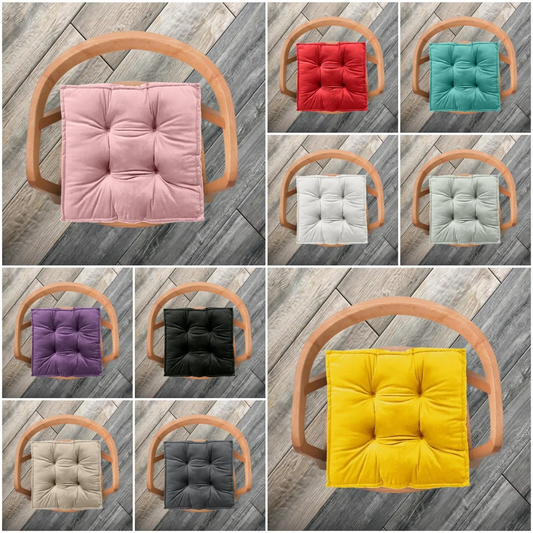 Booster Seat Cushion Pad Velvet Thick Floor Armchair Kitchen Garden Adult Indoor