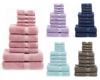 10pcs Bale Set Face Hand Bath Towels 100% Egyptian Cotton Bathroom Towel Sets