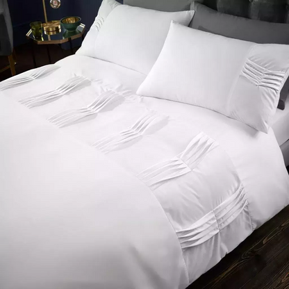 RIVIE Duvet Cover Set Velvet Stripe Signature Quilt Covers Bedding Set All Sizes