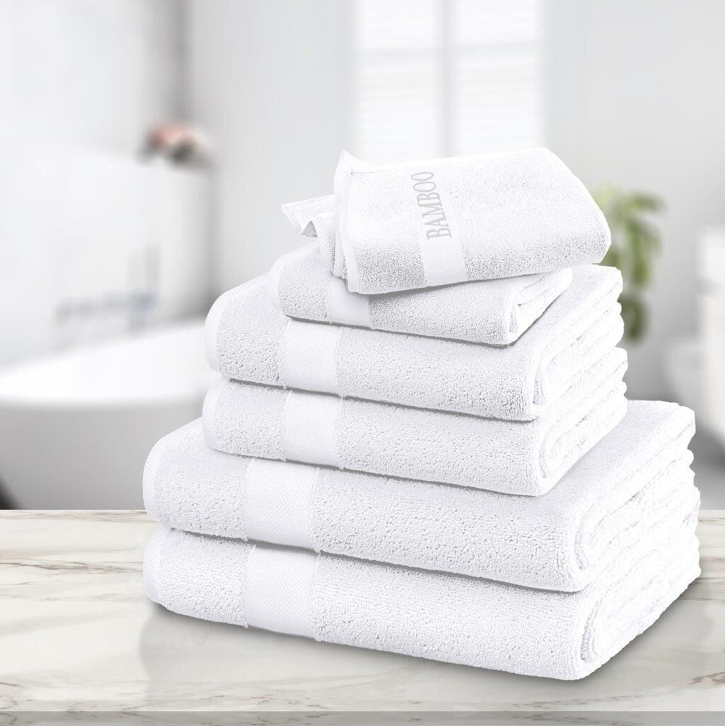 Bamboo Towels 500GSM Pack of 2 Absorbent Quick Dry Bath Sheets Hand Bath Towel