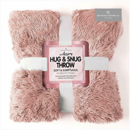 Lush Long Pile Super Soft Cosy Throws Sofa Bed Fleece Blanket Double King