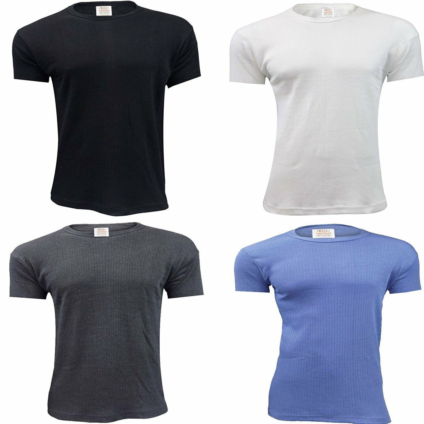 2pcs Thermal Half Sleeve T-Shirt Vest Winter Underwear Warm Plain Top Base Layer