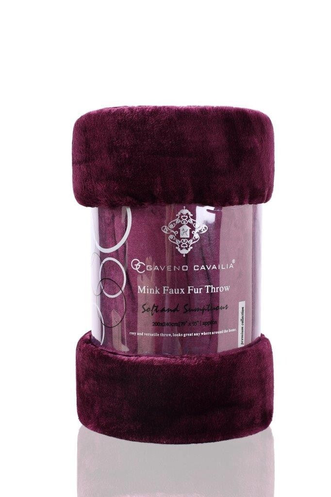Faux Fur Mink Throw Sofa Bed Soft Plush Large Fleece Cuddle Blanket Warm Bedding