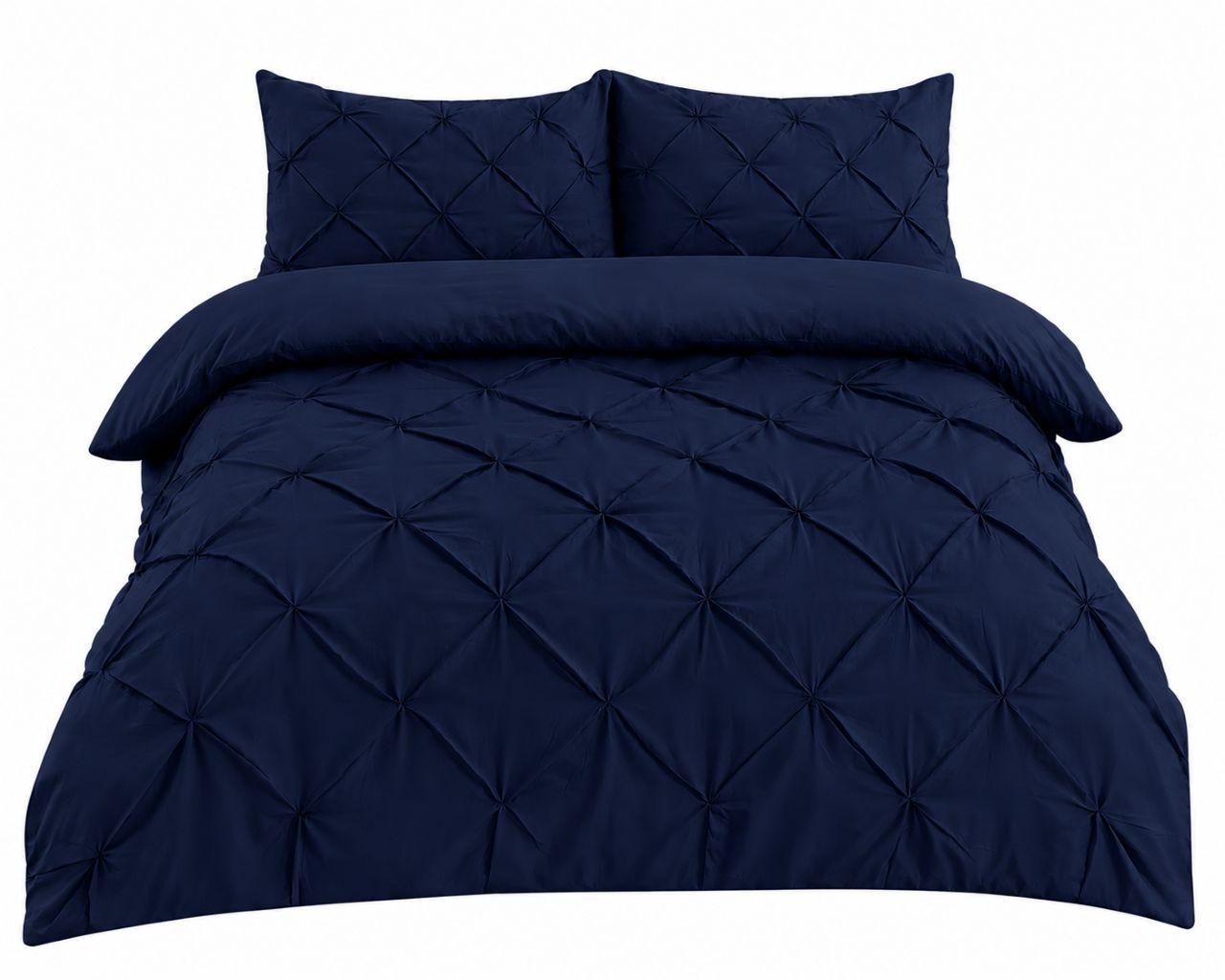Duck Egg blue pintuck duvet cover styled in a coastal bedroom