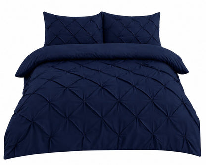 Duck Egg blue pintuck duvet cover styled in a coastal bedroom