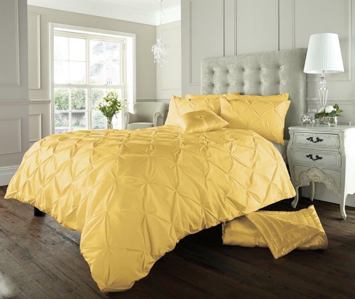Pintuck Bedding Set Duvet Cover Single Double Super King Size Quilt Quilt Ruched