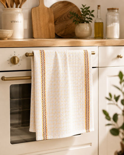 PACK OF 8 TEA TOWELS HAWAI 100% COTTON KITCHEN LUXURY TOWEL CHECK DESIGN
