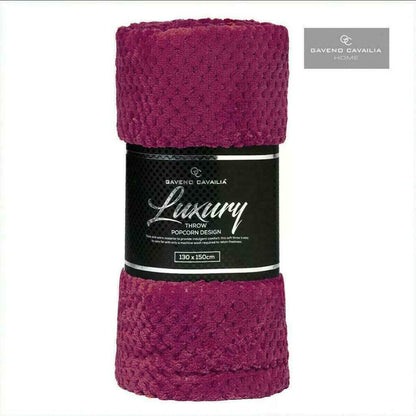Luxury Popcorn Throws Single Double King Cuddly Cosy Warm Blanket For Sofa Bed