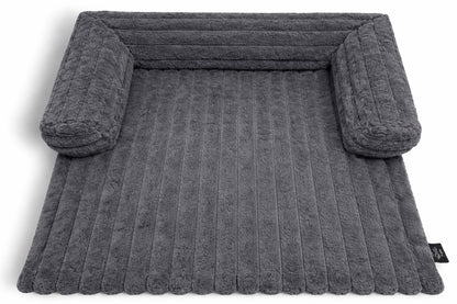 Luxuriously Soft Square Cord Pet Cushion Waterproof Non Slip Ribbed Plush Sofa