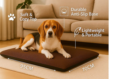 Large Dog Cat Pet Mat Bed 70x95cm Non-Slip Washable Fleece Puppy Travel Pad Soft