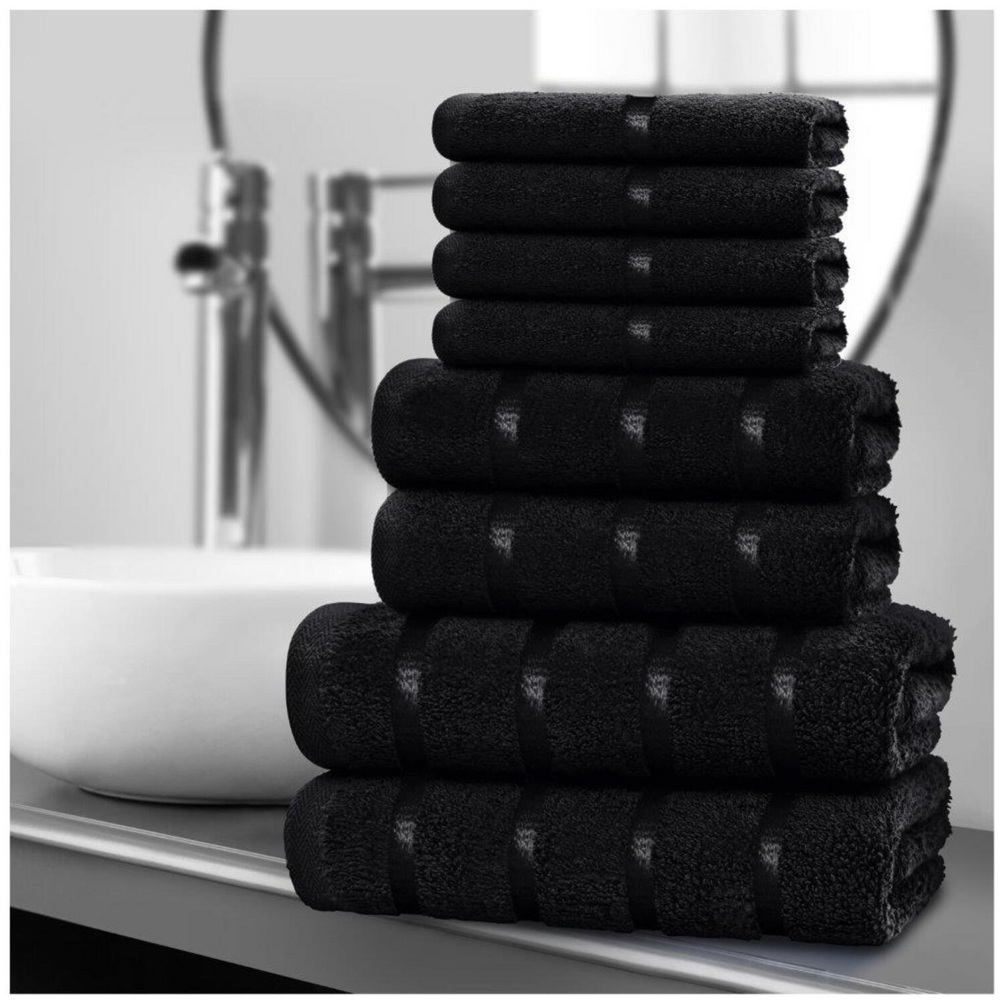 LUXURY 100% EGYPTIAN COTTON TOWEL 8 Piece Bale Set Face Hand Bath Boston Towels