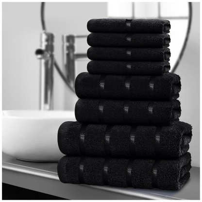 LUXURY 100% EGYPTIAN COTTON TOWEL 8 Piece Bale Set Face Hand Bath Boston Towels