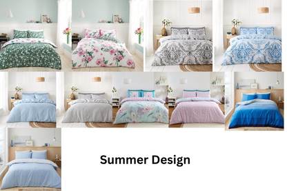 Summer Duvet Cover SET Reversible Quilt Covers Bedding Sets Single Double King