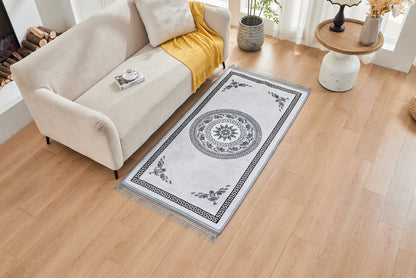 Greek Long Hallway Runner Rug Non Slip Bedroom Carpet Washable Kitchen Floor Mat