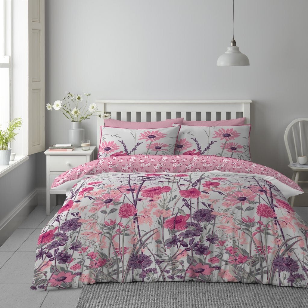 4 Pcs Complete Duvet Cover Set With Matching Bed Sheet & Pillowcases Double King