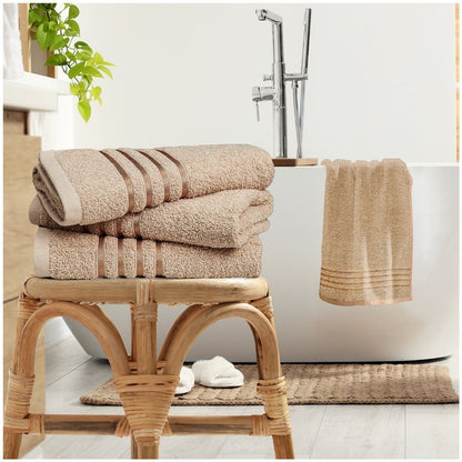 550gsm Hand Towel & Bath Sheet Super Soft 100% Cotton Quickly Dry Estrella Strip