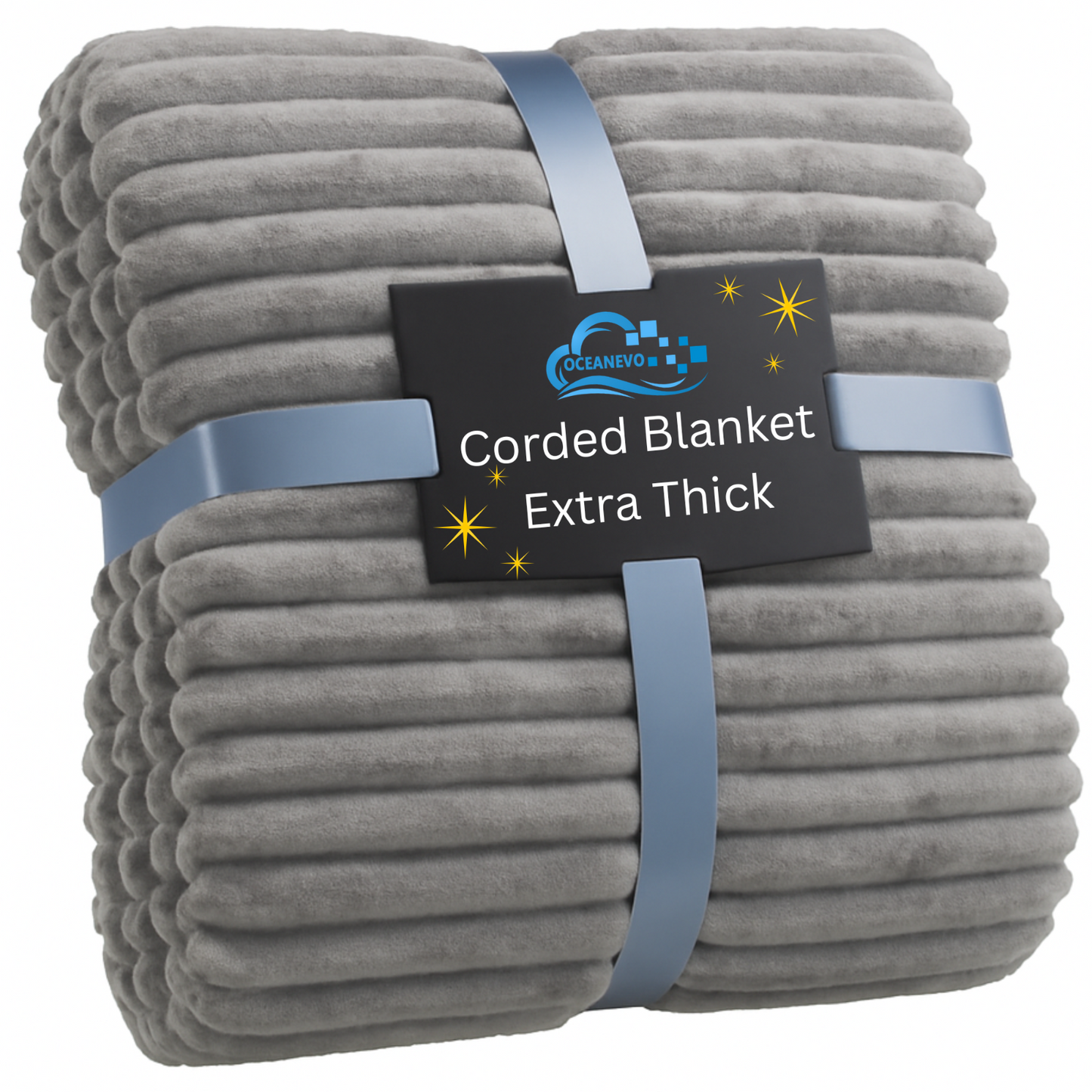 Ribbed Throws Fleece Blanket Chunky Cord Faux Fur Large Size Sofa Bed Corded