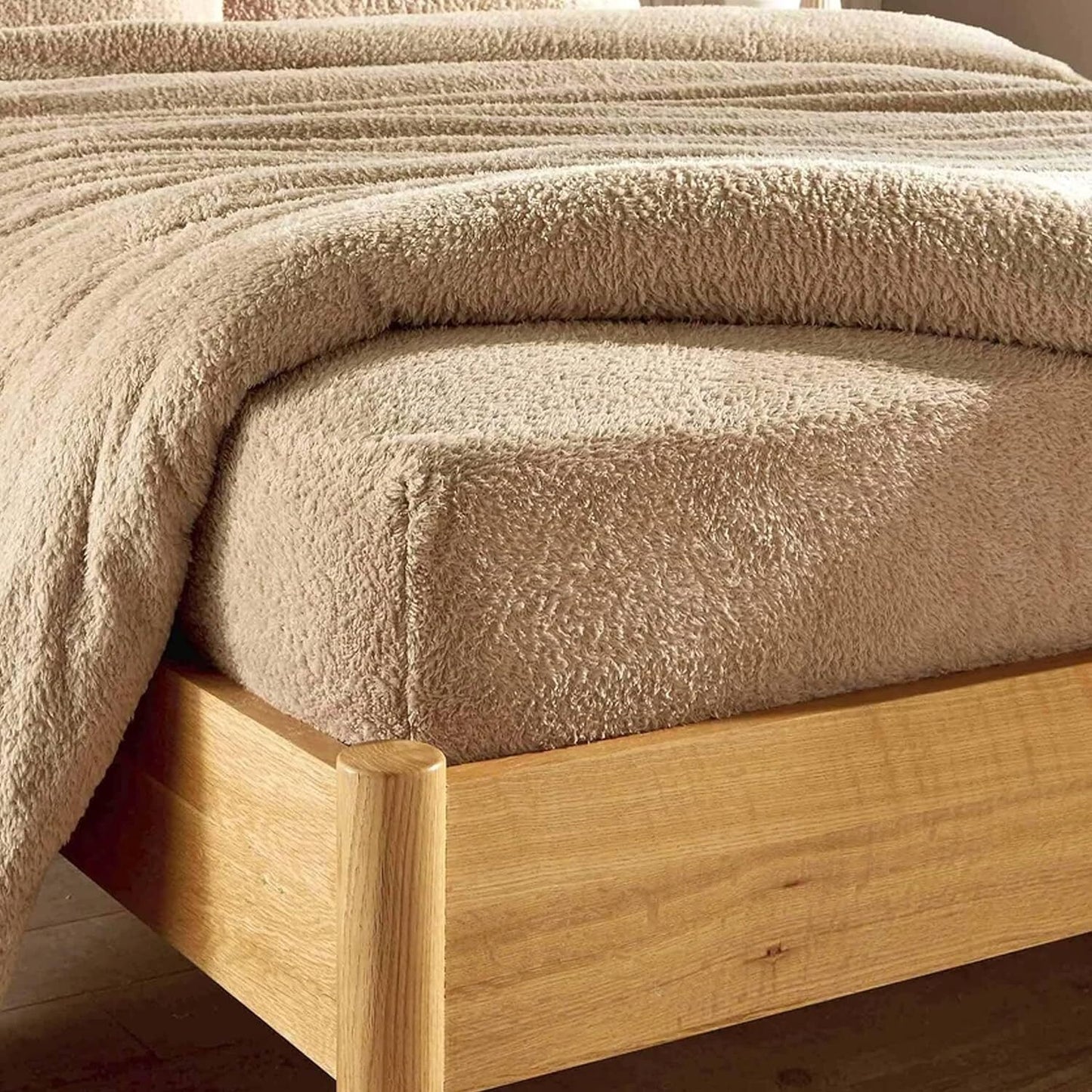 Teddy Fleece Bed Fitted Sheets & Pillowcase Warm Bed Linen Sheet Cuddle Beddings