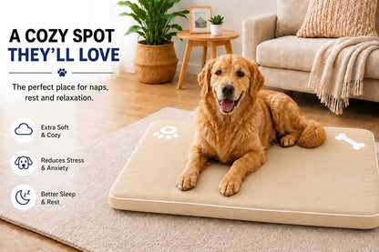 Dog Mattress Bed Cat Bed Mat Waterproof For Cage Crate Pad Zipped Washable Cover