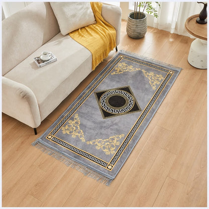Greek Long Hallway Runner Rug Non Slip Bedroom Carpet Washable Kitchen Floor Mat