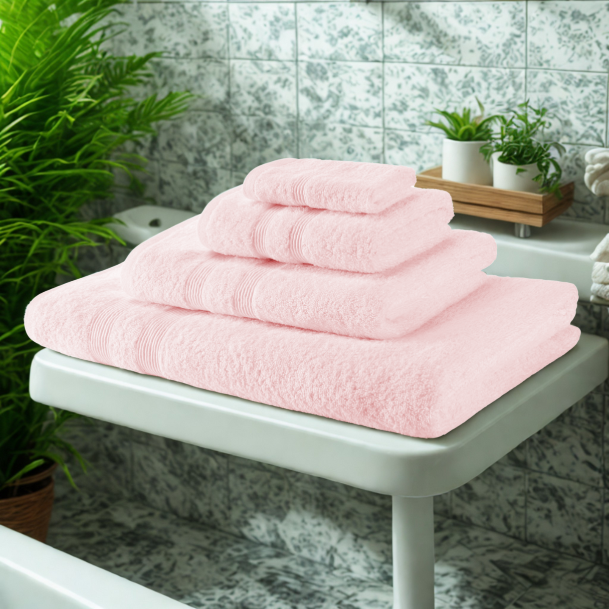 4Pcs Bale Egyptian Cotton Super soft 500 GSM Face Towels Hand Bath Towel Bath Sheet