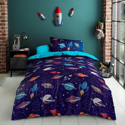 KIDS DUVET COVER Set Single Quilt Microfiber Bedding With Pillowcase Boys Girls